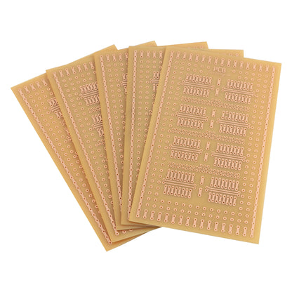 General Purpose PCB Breadboard – FR2 (Set of 5) (160mm x 90mm) – with holes